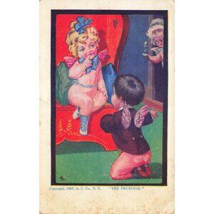 Postcard "The Proposal" Vintage Divided Back Unposted 1907-1915
